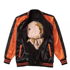 Reversible Satin/Canvas Trick ‘r Treat Licensed Bomber Jacket Men Small